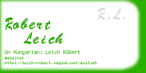robert leich business card