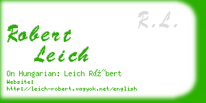 robert leich business card